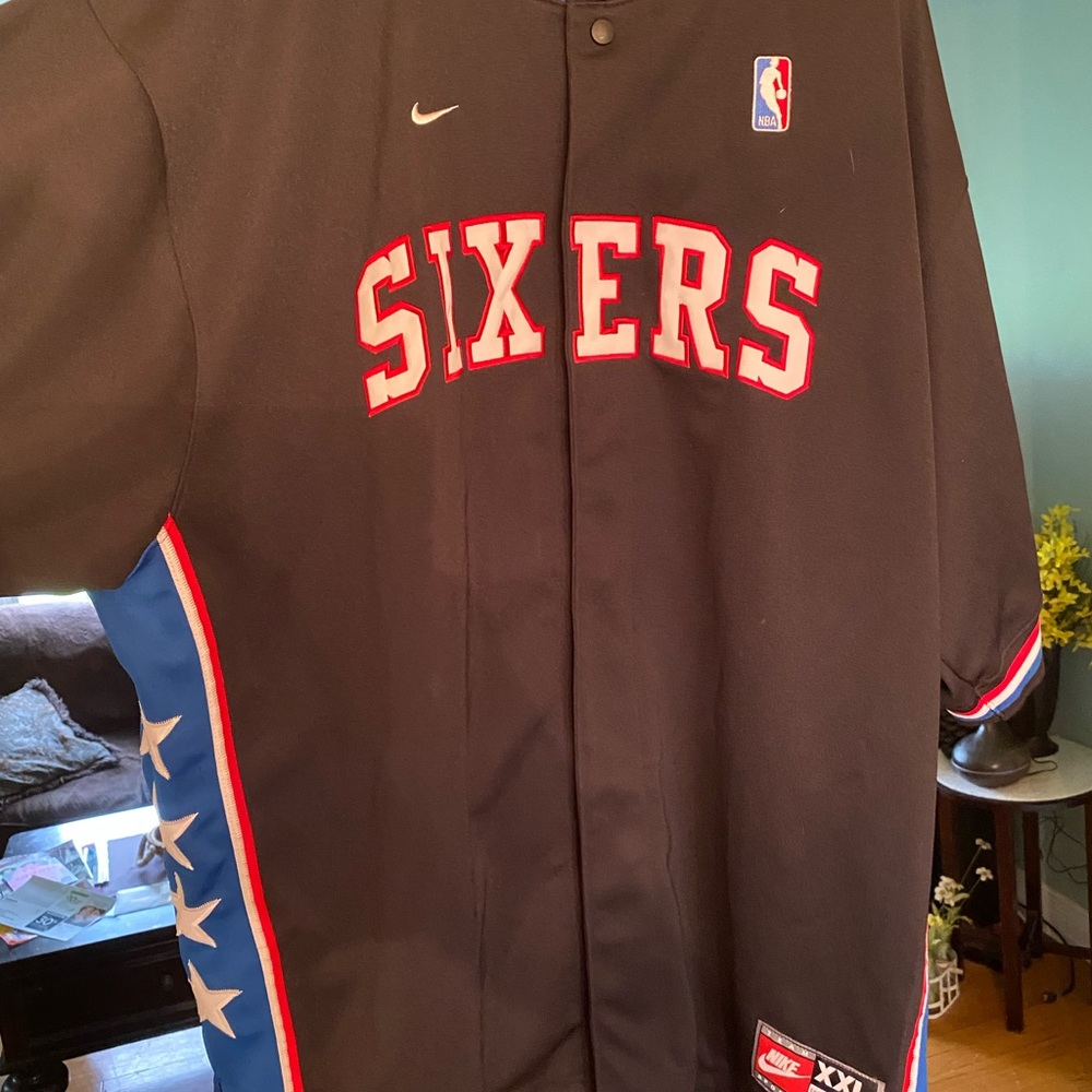 Nike throwback 1977 ‘76ers warmup jacket xxl